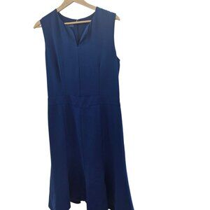 Pendelton Blue Midi Dress Fit and Flare Lined Midi Dress Size 8
